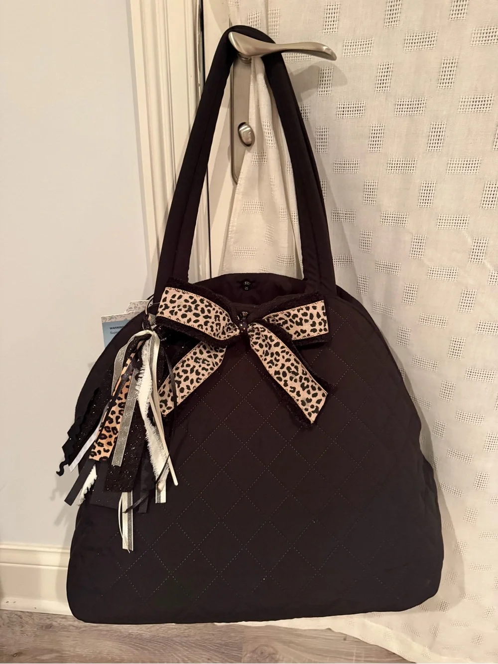 NWT Black Quilted Custom Designed Pet Carrier